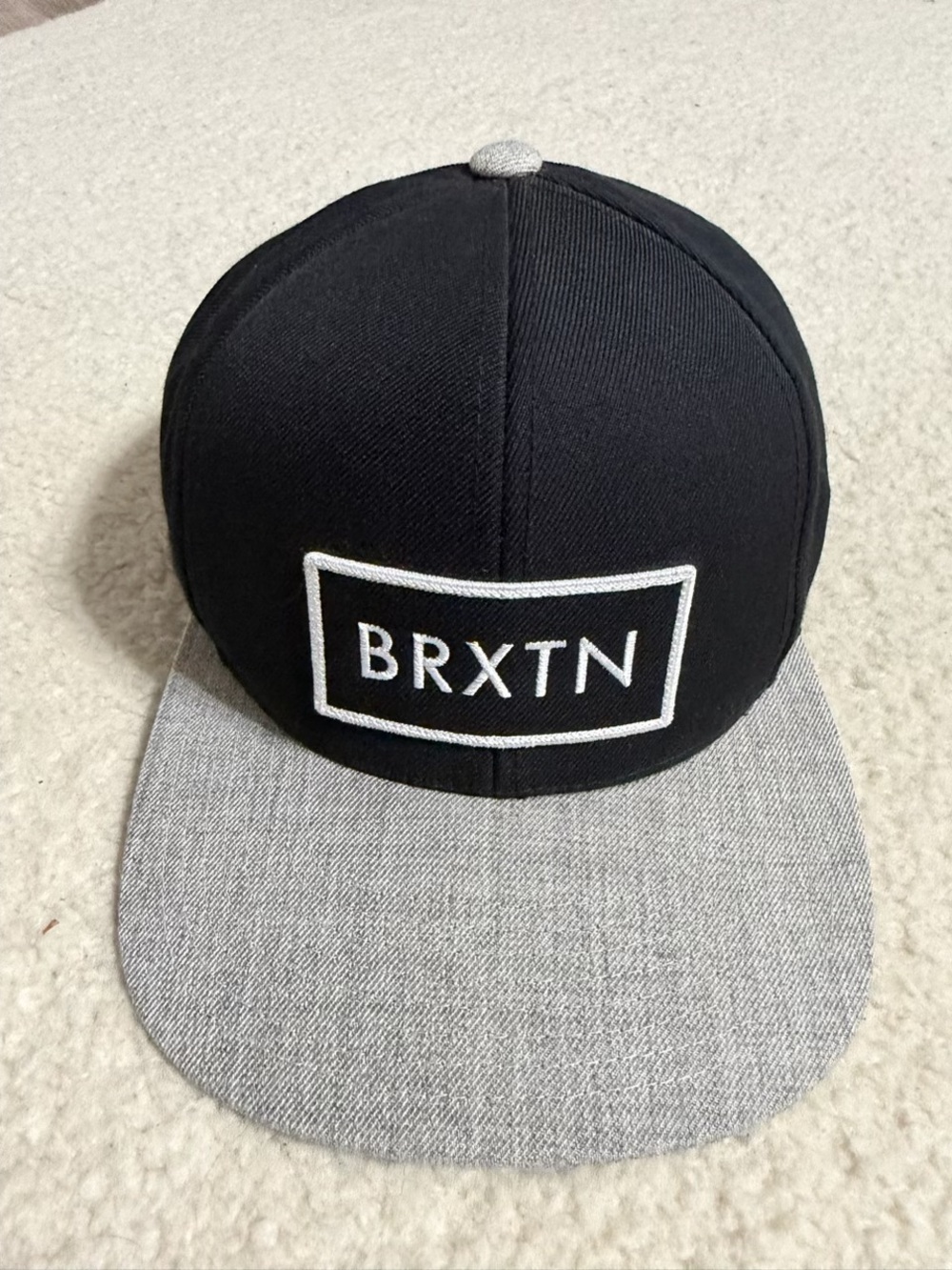 Brxtn Black and Gray Snapback Hat